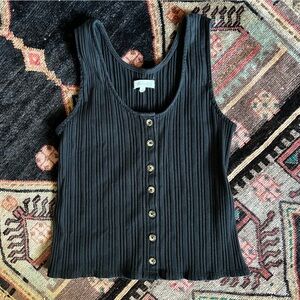 Madewell Black Ribbed Tank Top